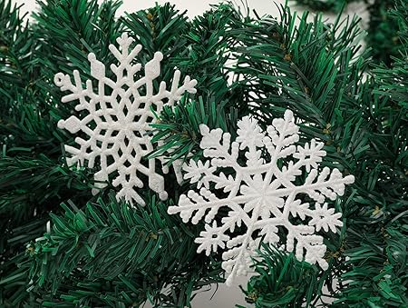 Albero Di Natale Estivo.Vannyster Decorazioni Natalizie A Forma Di Fiocco Di Neve Con Brillantini Per Albero Di Natale Matrimonio Festa Casa 4 Cm Infradito Colorati Estivi Con Finte Perline Amazon It Casa E Cucina