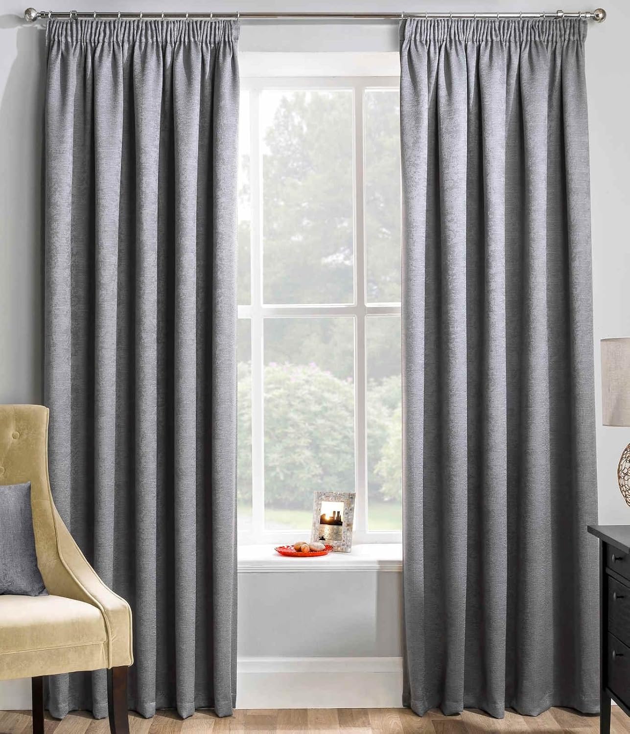 Enhanced Living Matrix Block Out Lined Tape Top Curtains Ready