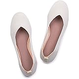 Frank Mully Women’s Ballet Flat Shoes Knit Dress Shoes Round Toe Slip On Ballerina Walking Flats Shoes for Woman Low Wedge Co