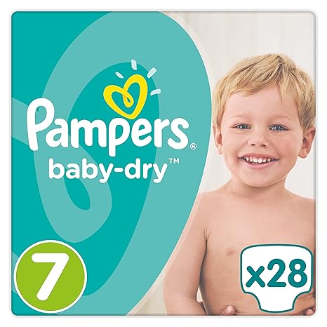 Pampers Baby Dry Windeln, Gr. 7 (17+ kg), 1er Pack (1 x 28 Stück)
