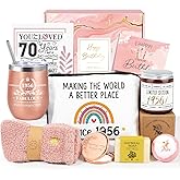 70th Birthday Gifts for Women, 70th Birthday Ideas, Gifts for 70 Year Old Woman, 1956 Birthday Gifts, Best Cool 9 in 1 Gifts for 70 Year Old Women, Mom, Aunt, Grandma, Vintage 1956 Gift Basket