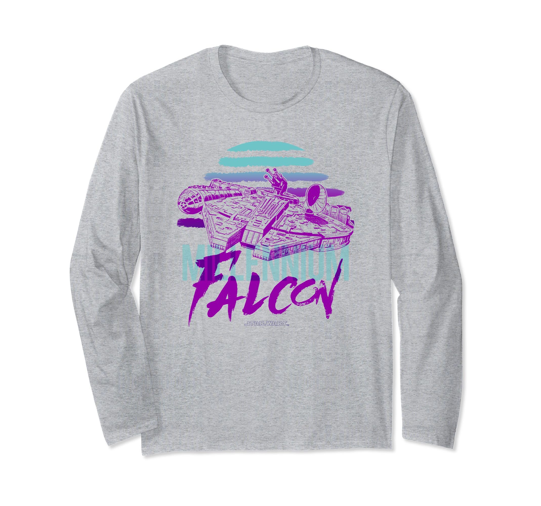 Star Wars Millennium Falson Retro 90's Color Pop Long Sleeve T-Shirt