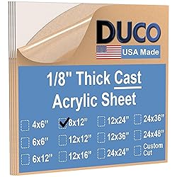Duco Clear Cast Acrylic Sheets 1/8" Thick - Cut to