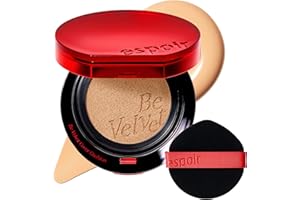 Espoir Be Velvet Cushion Foundation #23 Beige | Quick and Easy Coverage with Long-lasting Color by Zero Oxidation, Velvety Smooth Finish & Lightweight Formula, Vegan, Korean Makeup, 0.46 oz