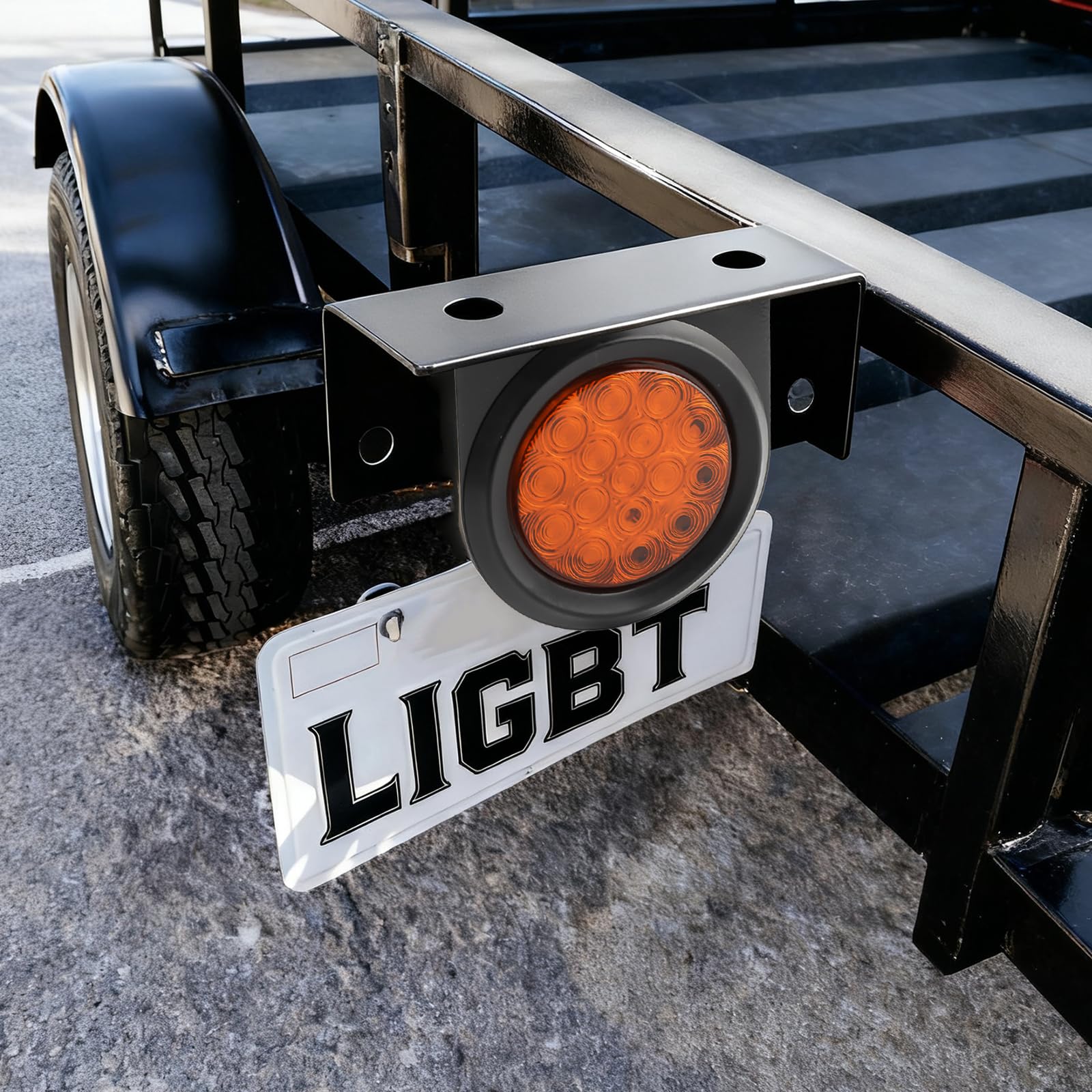 Condition photo showing New/Like New for ligbt 4inch round trailer tail light with mounting brackets 16leds amber turn signal light ip67 wate