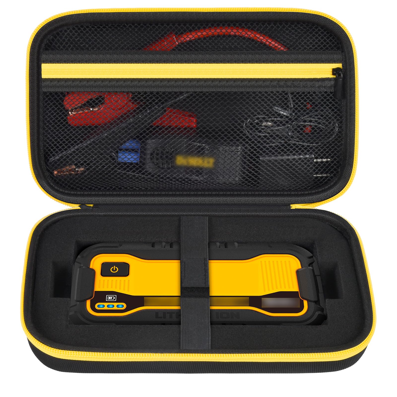 Photo 1 of Case Compatible with DeWalt DXAELJ16 1600 Peak Amp Jump Starter Battery Booster, Portable Jumper Storage Holder Pocket for USB Power Station (Box Only) Black