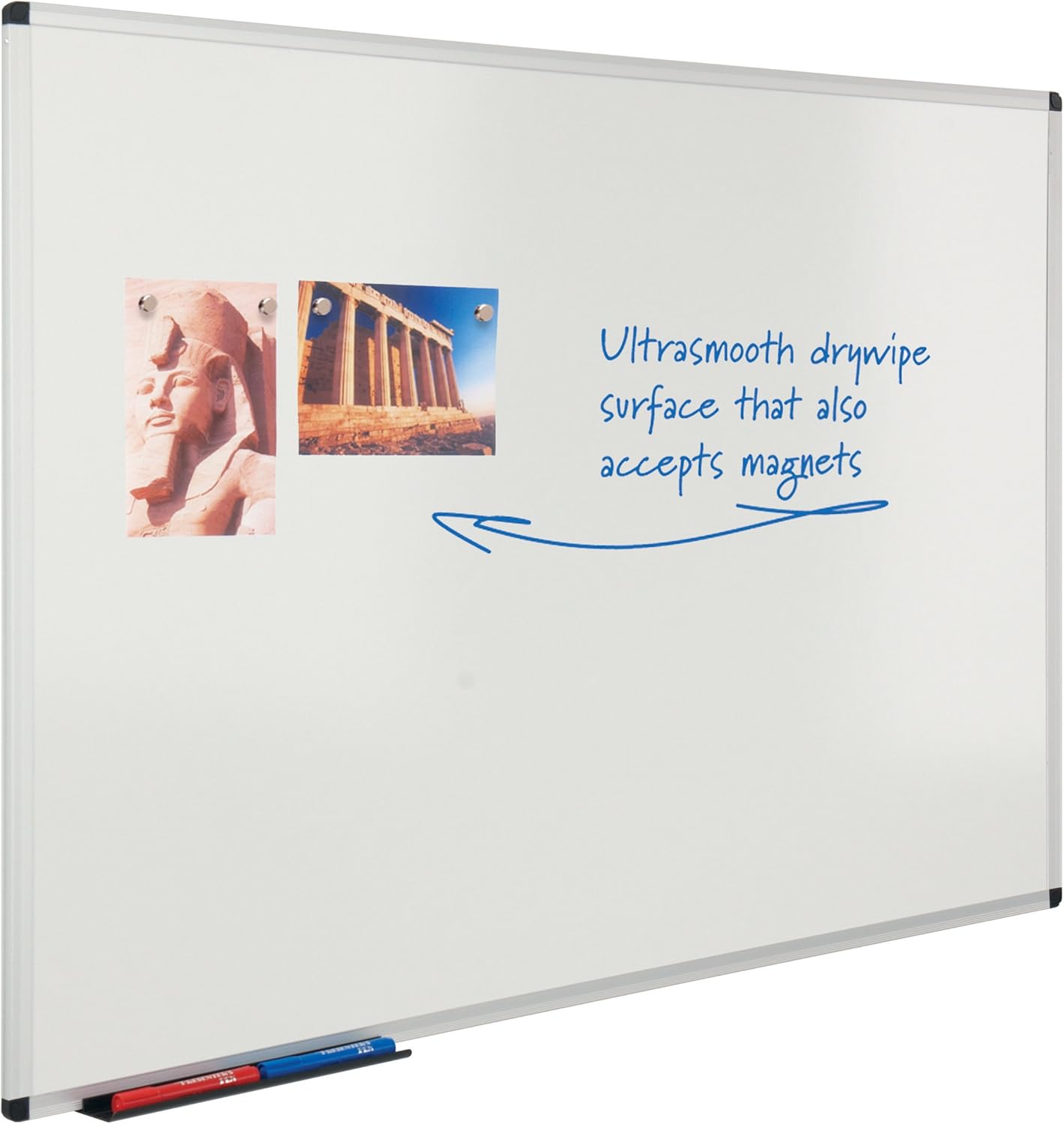 METROPLAN 900 x 600 mm Write-On Magnetic Drywipe Board, Black, 900 x 600mm