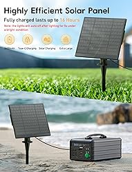 Brightown 58FT Solar String Lights Outdoor with