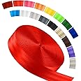 WEBSUKA Polyester Webbing Strap 16+Colors – 1"&1.5"&1.9" – 16.5 25 33 55 Yards Heavy Duty Webbing Roll, Flat Webbing Strap for Indoor&Outdoor Gear, Climbing, DIY Crafting, Repairing