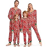 Ekouaer Christmas Pajamas for Family Matching Pj Sets Womens Mens Kids Pjs Long Sleeve Sleepwear Lounge Sets Outfits