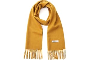 linişte 100% Wool Scarf - Men and Women Winter Warm Soft Luxurious Solid Colors Gift Box