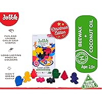 Dabble Christmas Gift Pack Organic Beeswax Crayons in 8 Fun Christmas Shapes for Children to Inspire Safe Play and Fun Art time Making it a Perfect Return Gift