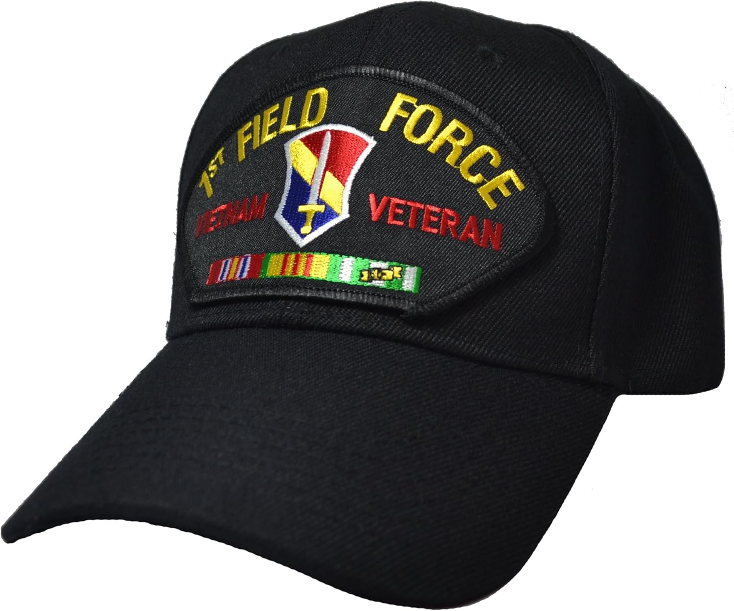 Military Productions 1st Field Force Vietnam Veteran Cap Black at