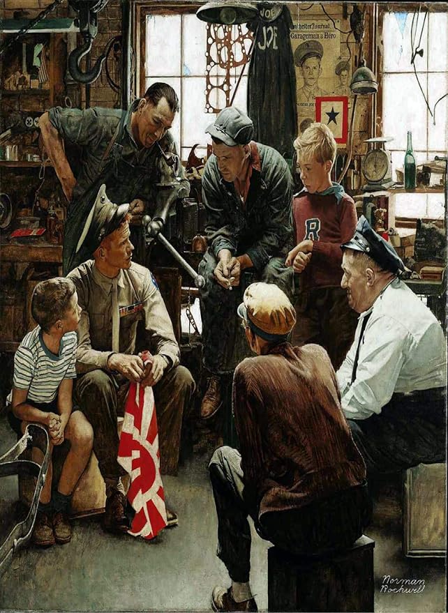 Lplpol Norman Rockwell Marine Collage Jigsaw