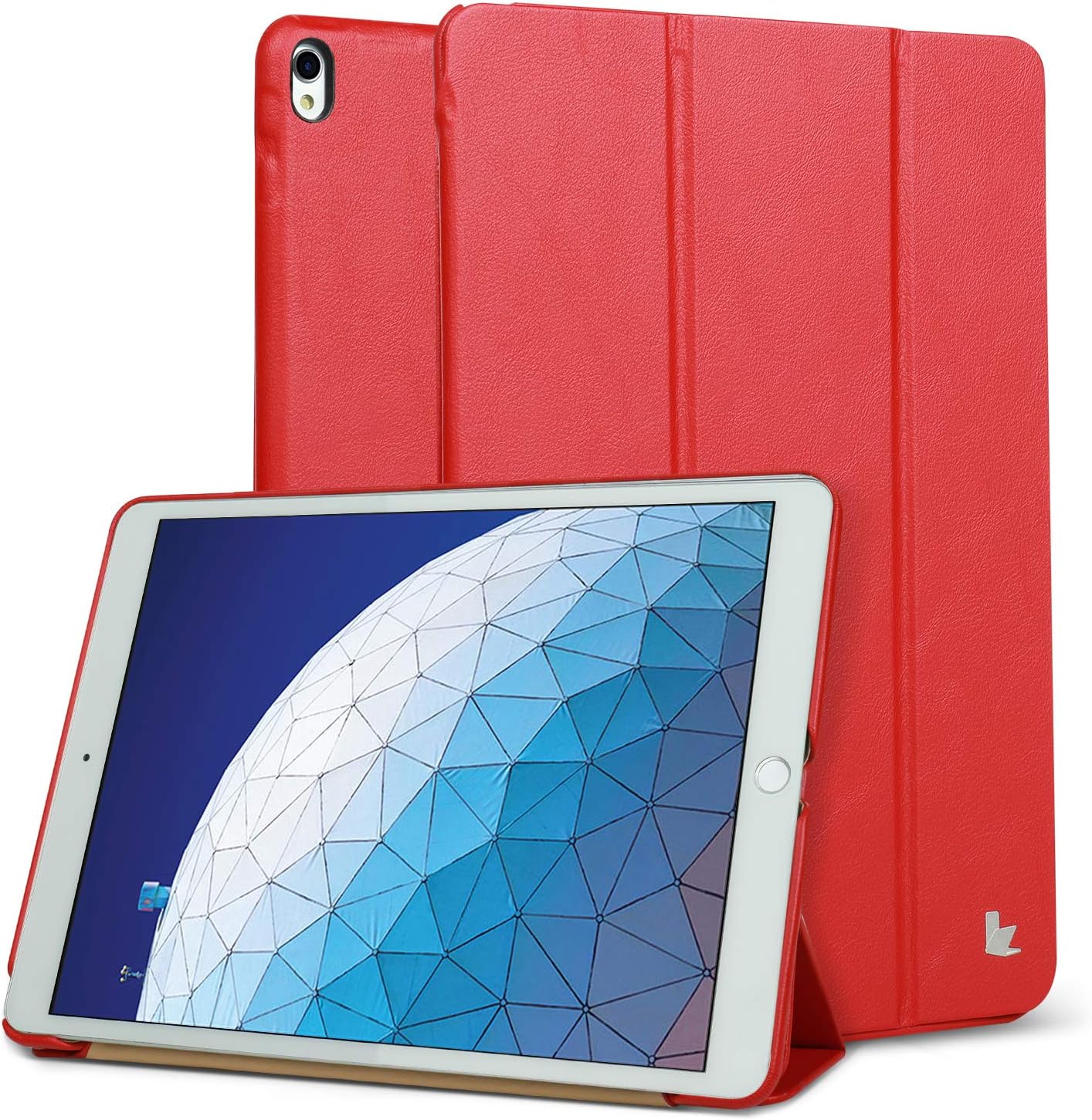 JISON21 Case for iPad Air 3 10.5 inch (3rd Gen) 2019 Leather Case, Trifold Stand Cover with Auto Sleep/Wake Full Body Protective Smart Case