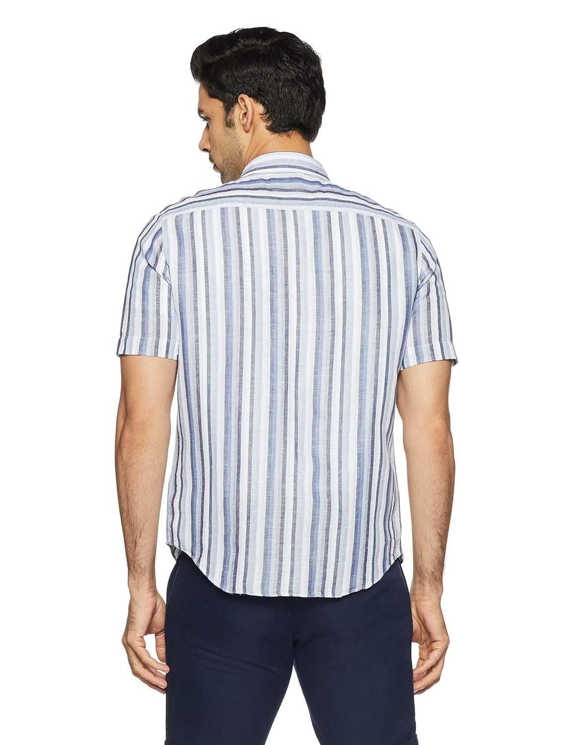 marks & spencer men's striped regular fit casual shirt