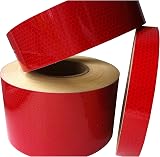Direct Products Red Reflective Tape 25mm x 2.5m High Visibility Weatherproof view 2