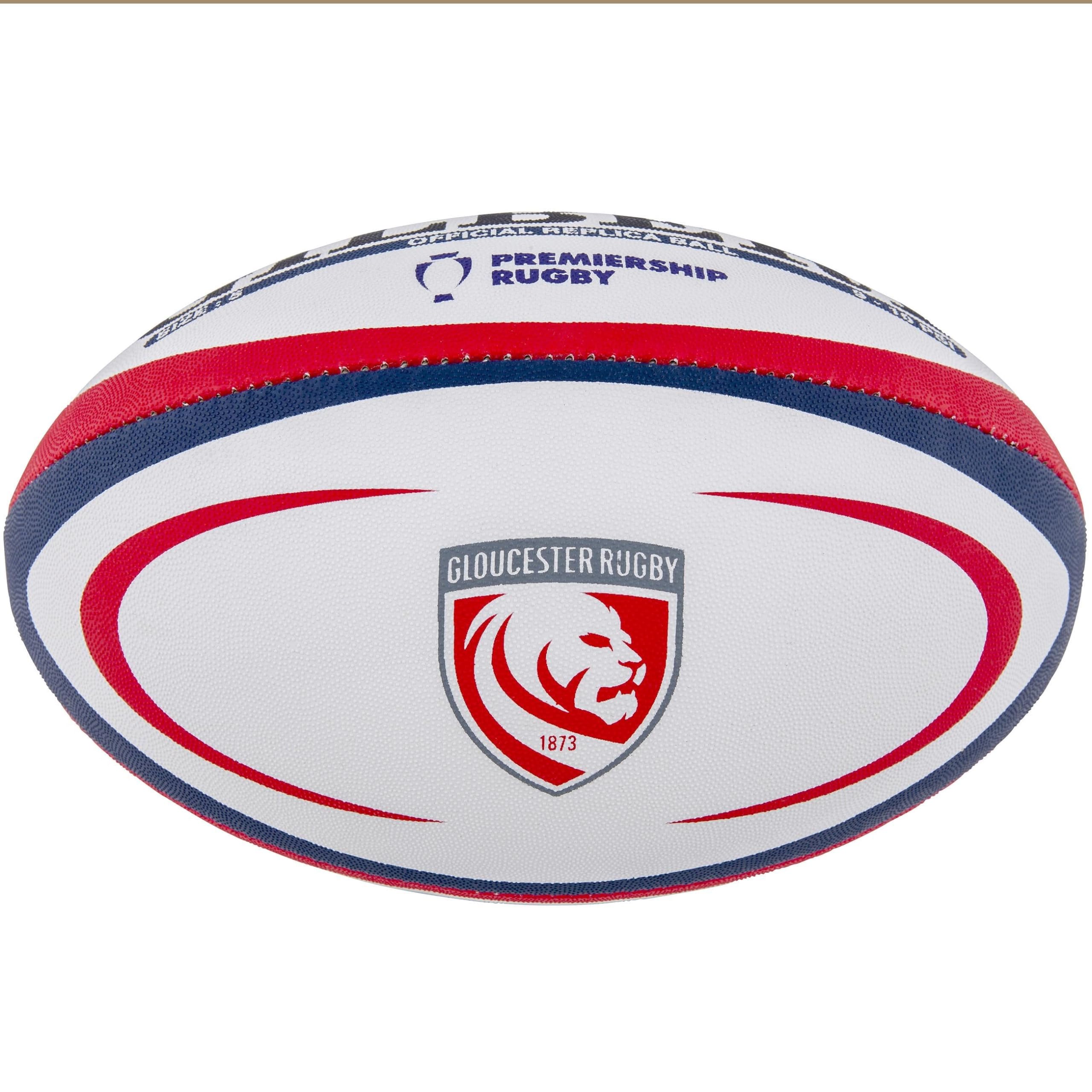 Gloucester Official Replica Rugby Ball - White/Red/Black - size 5