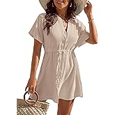 Blooming Jelly Women's Swimsuit Cover Ups Button Down Bathing Suit Coverups Bikini Beach Dress for Swimwear