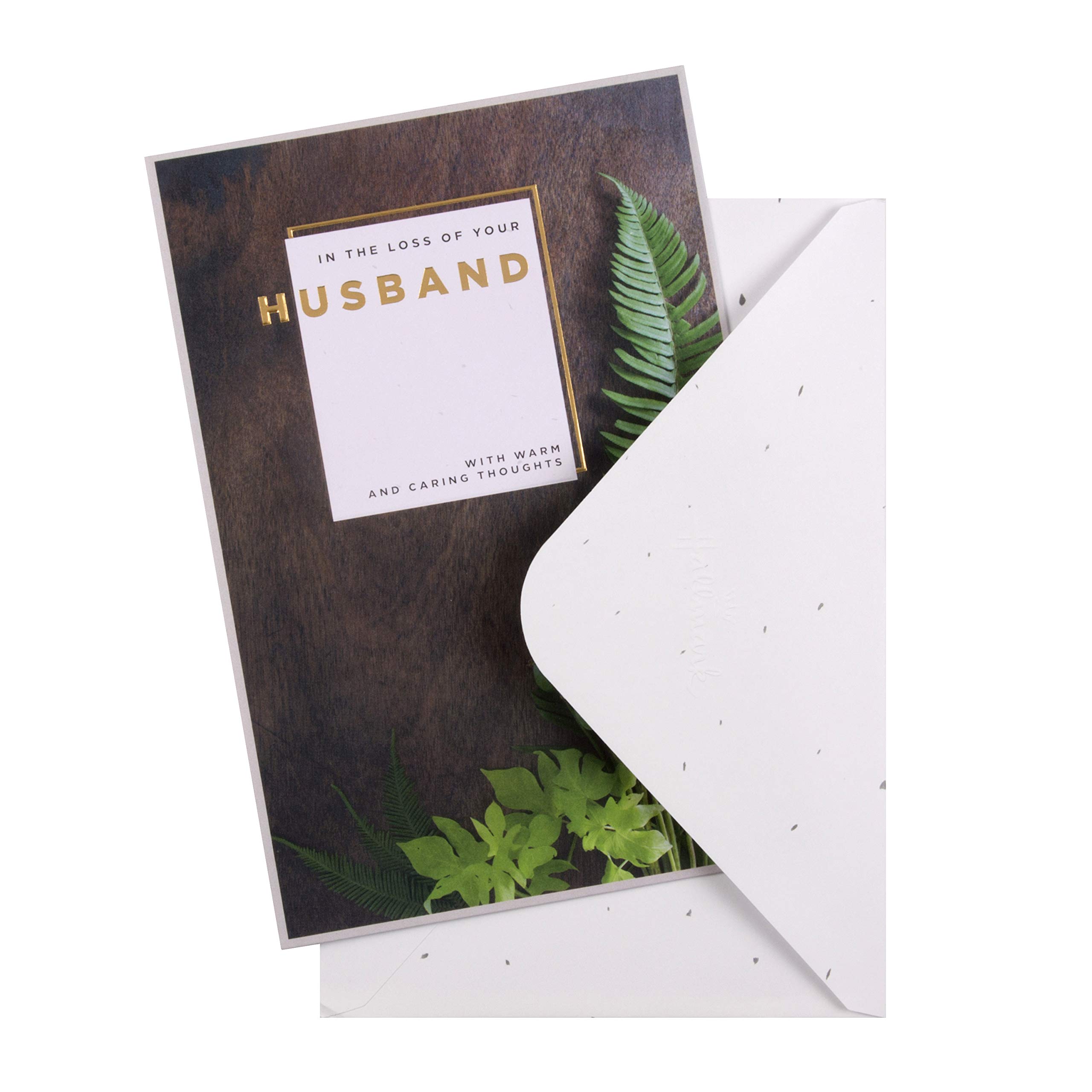 Sympathy Card for Loss of Husband from Hallmark - Embossed Photographic Design