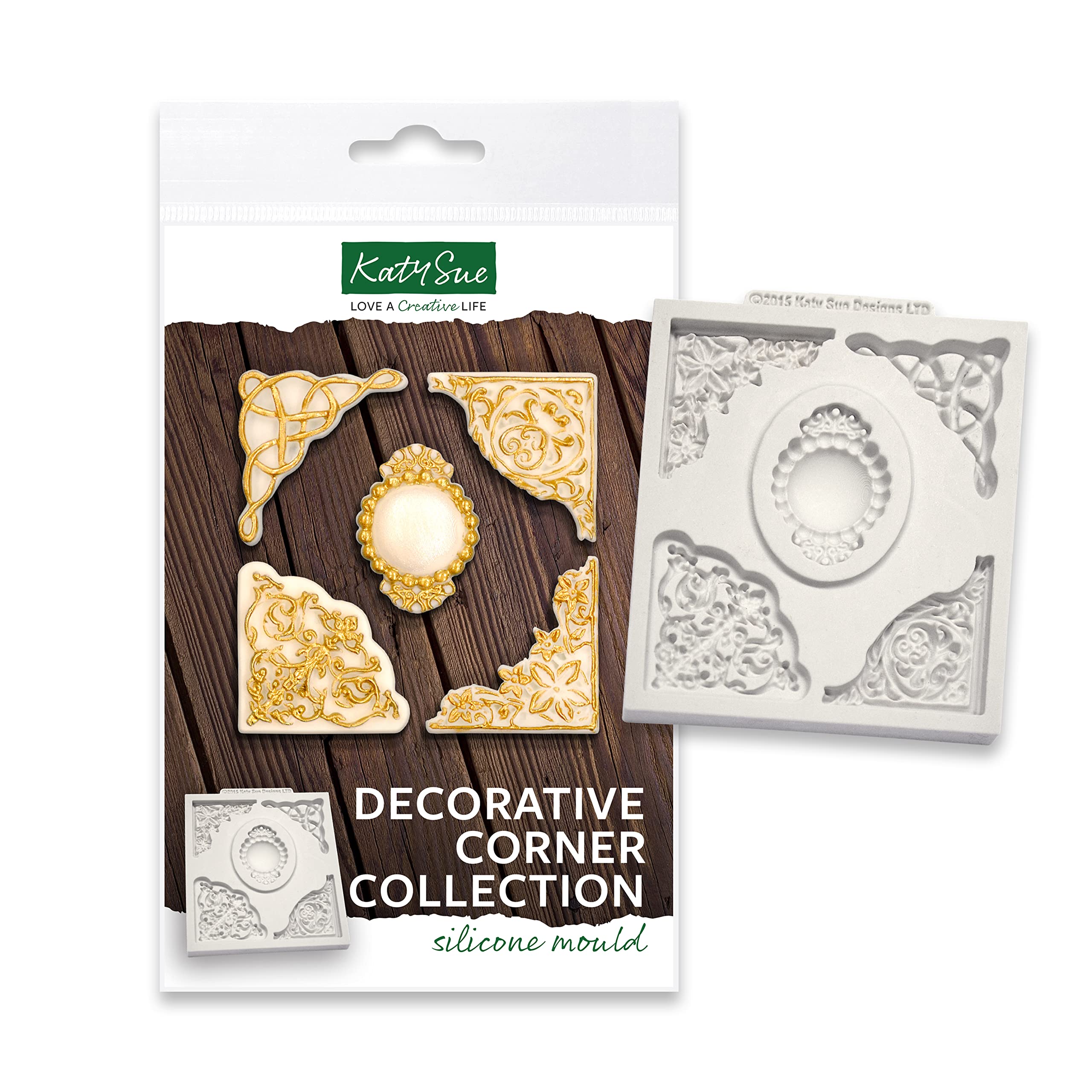 Katy Sue Decorative Corner Collection Silicone Mould for Cake Decorating & Craft