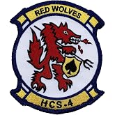 HCS-4 Red Wolves Squadron Patch &ndash; Sew On
