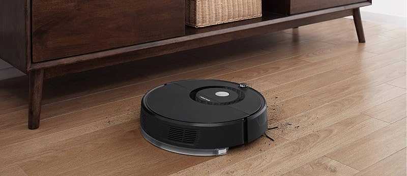 E5 Robot Aspirador y Mopa para Todos los Suelos con Control Remoto y App/Voz (2500Pa, 200min de duración, 640ml polvo/180ml tanque de agua, auto. Sistema de ruta giroscópico) Negro