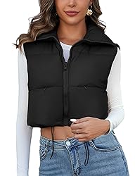Kissonic Women's Padded Down Vest Puffer Stand