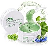 LEBELAGE Eye Patch Hydrogel 60 Sheets | Cooling Hydrogel Under Eye Patches with Gold | Moisturizing Eye Care for Daily Skincare Routine (Cica)