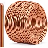 FairySandy 125Ft 8 AWG Solid Bare Copper Building Wire, High Conductivity Grounding Conductor &amp; Overhead Power Distribution, Single Strand, 8 AWG Copper Wire for Electrical Connection