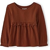 The Children's Place Girls and Toddler Long Sleeve Everyday Casual Knit Shirt