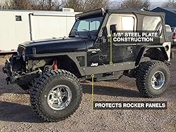 Barricade Rocker Guards Compatible for 97-06 Jeep