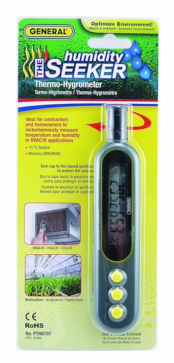 Amazon.com: General Tools PTH8707 Humidity Seeker Temperature and Humidity Pen: Home Improvement