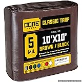 Core Tarps Classic 5 Mil Tarp Cover, Waterproof, UV