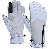 MCTi Winter Gloves for Women Waterproof Warm for Cold Weather Touchscreen Zipper Gloves
