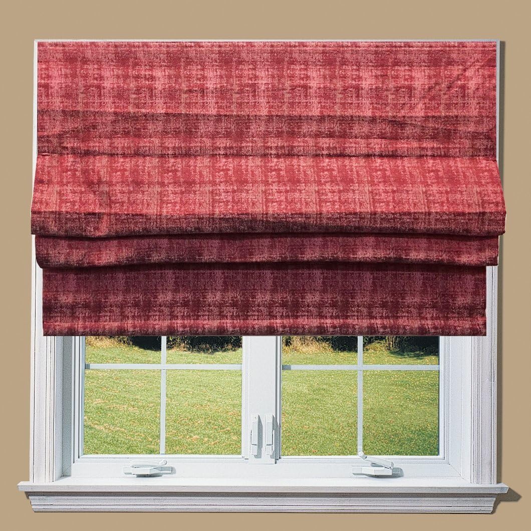 Morocco Red Lined Roman Blind With Fittings (4ft (122cm)) Amazon.co.uk Kitchen & Home