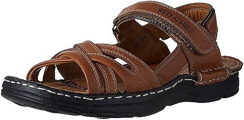 red chief men's leather sandals and floaters