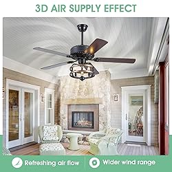 52 "Farmhouse Ceiling Fans with Lights and