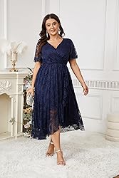 SCOMCHIC Womens Plus Size Wedding Guest Dress