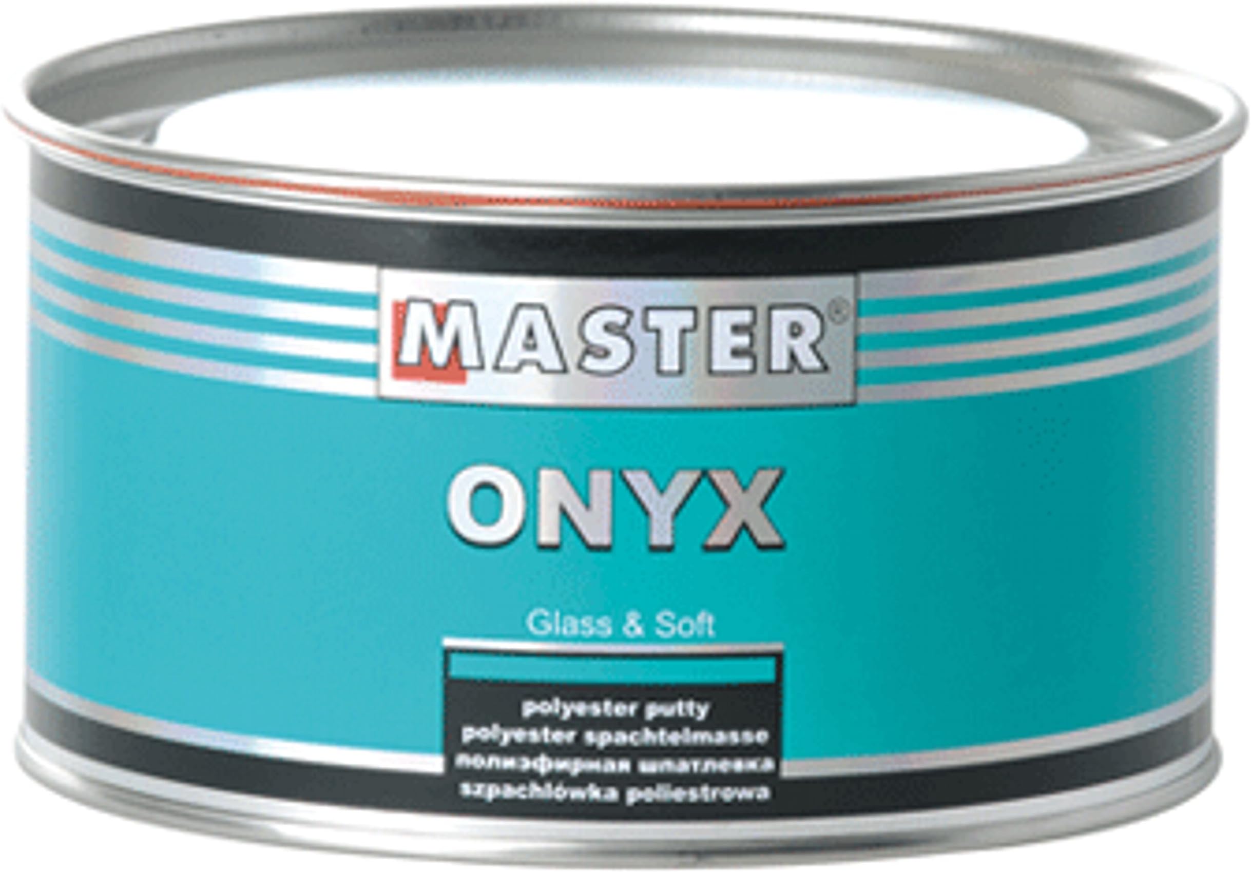 Inter TROTON 2 K Onyx Filler Reinforced with Fibreglass Spatula Turquoise 1 L Approx. 2 kg and hardener