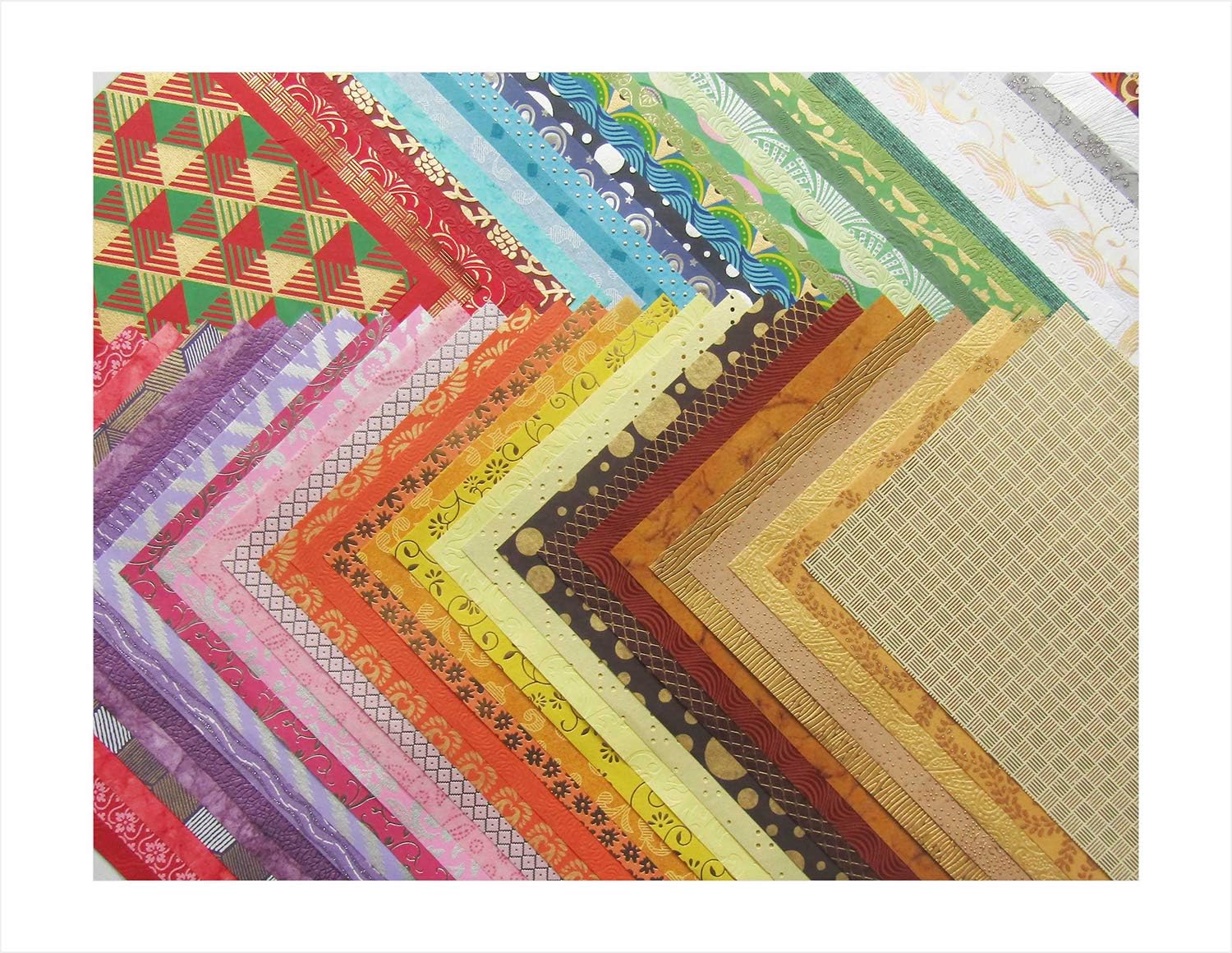 Paperhues Decorative Scrapbook Papers 8.5x11" Pad, 60 Sheets, Assorted Colors.