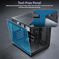 Okinos MATX PC Case, 5 x 120mm Case Fans