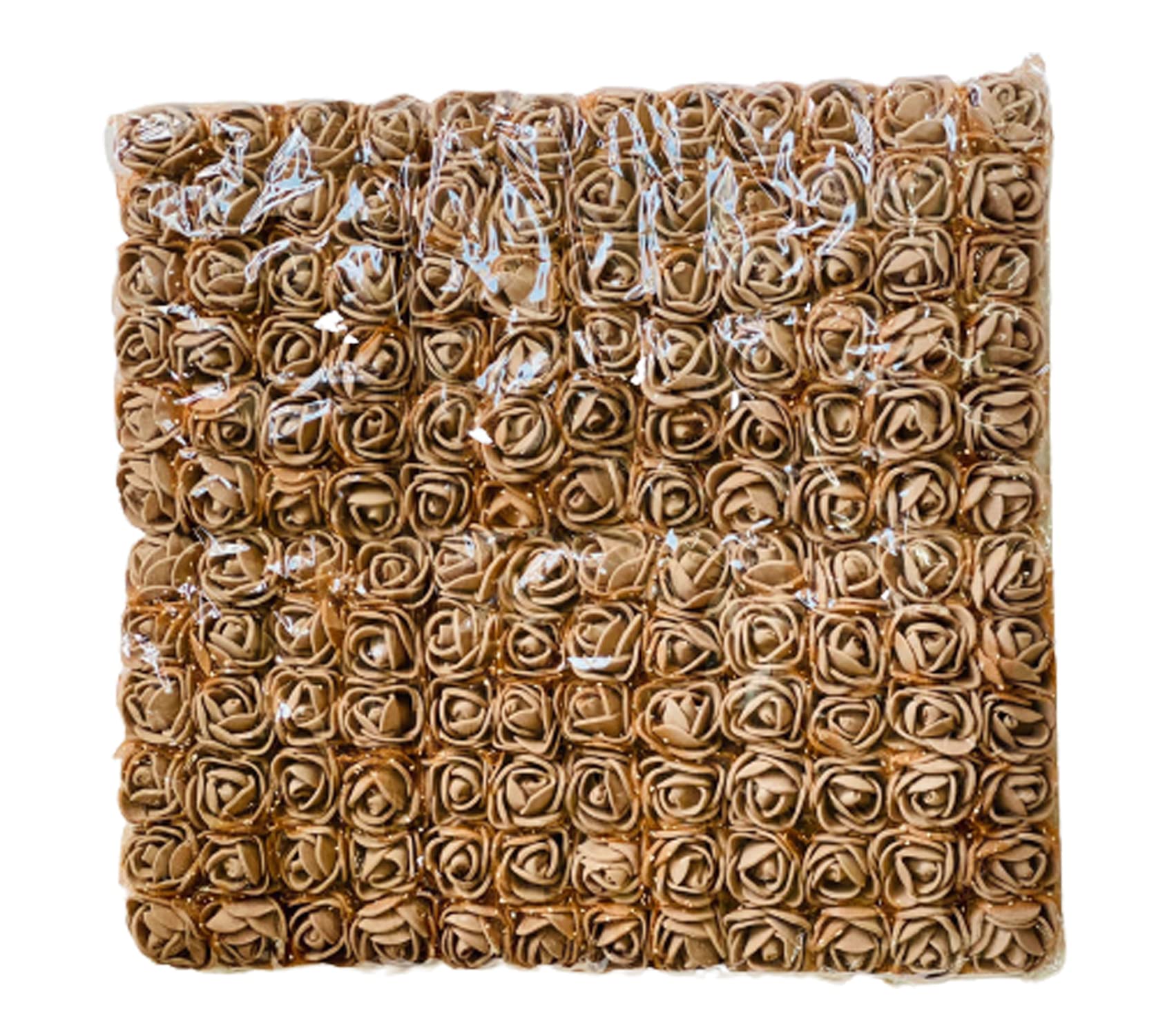 creative balloons Artificial Foam Rose Flowers Brown Foam Rose Fake Flower Heads Gift Flowers Wedding Birthday Memorial Day DIY Foam Flowers for Crafting Home Office Decoration 144pcs — image 1