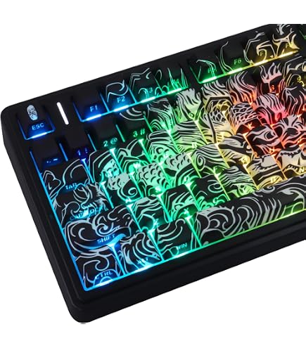 Amazon.com: YMDK Chinese Dragon PBT Keycaps, Sidelit Cool 78 Keys