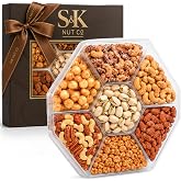 Mixed Nuts Gift Box, Roasted Nuts, Sweet &amp; Roasted Salted Assortment | Nuts Gift Basket, Food Gift Basket, Assorted Nuts, 1 lb, Cashews, Almonds, Thank You Gift Basket, Sealed for Freshness
