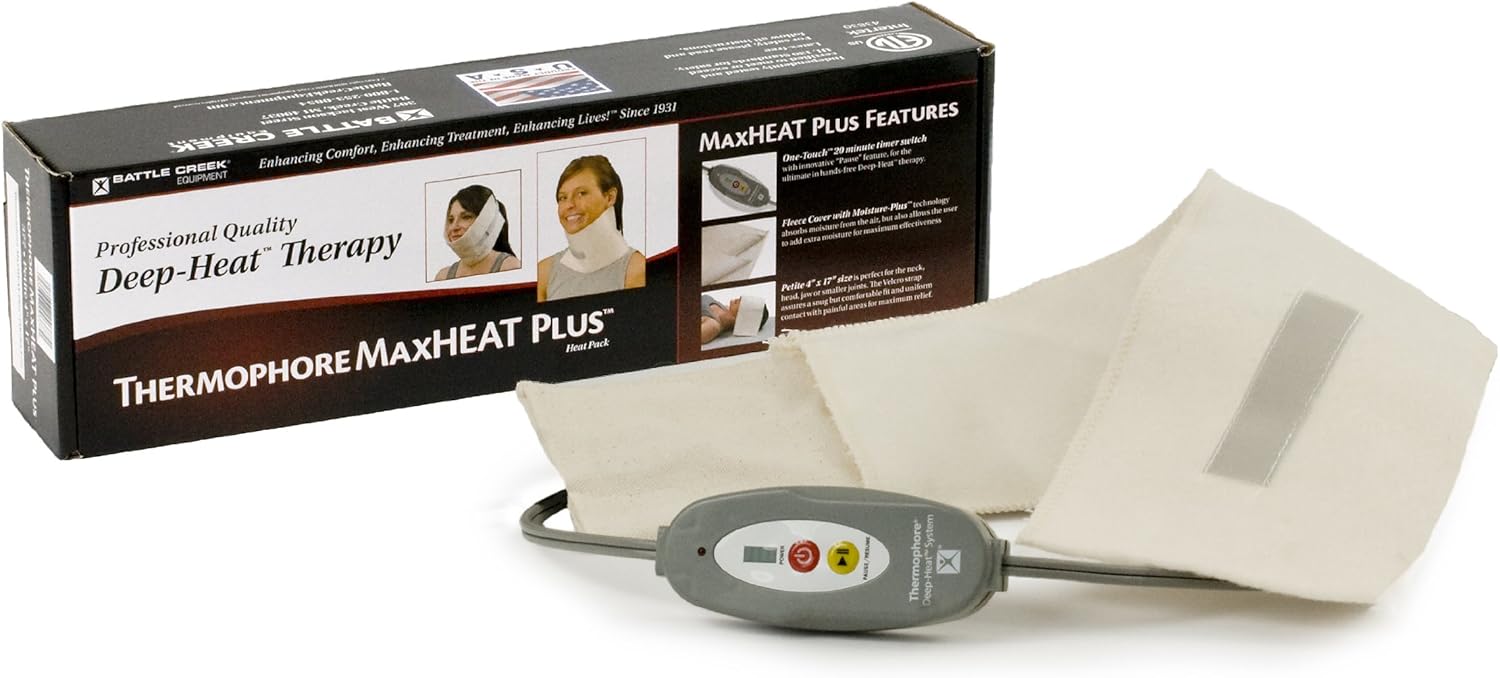 Thermophore MaxHEAT Plus Moist Heating pad Size Petite 4" x 17" - Model 377: Health & Personal Care