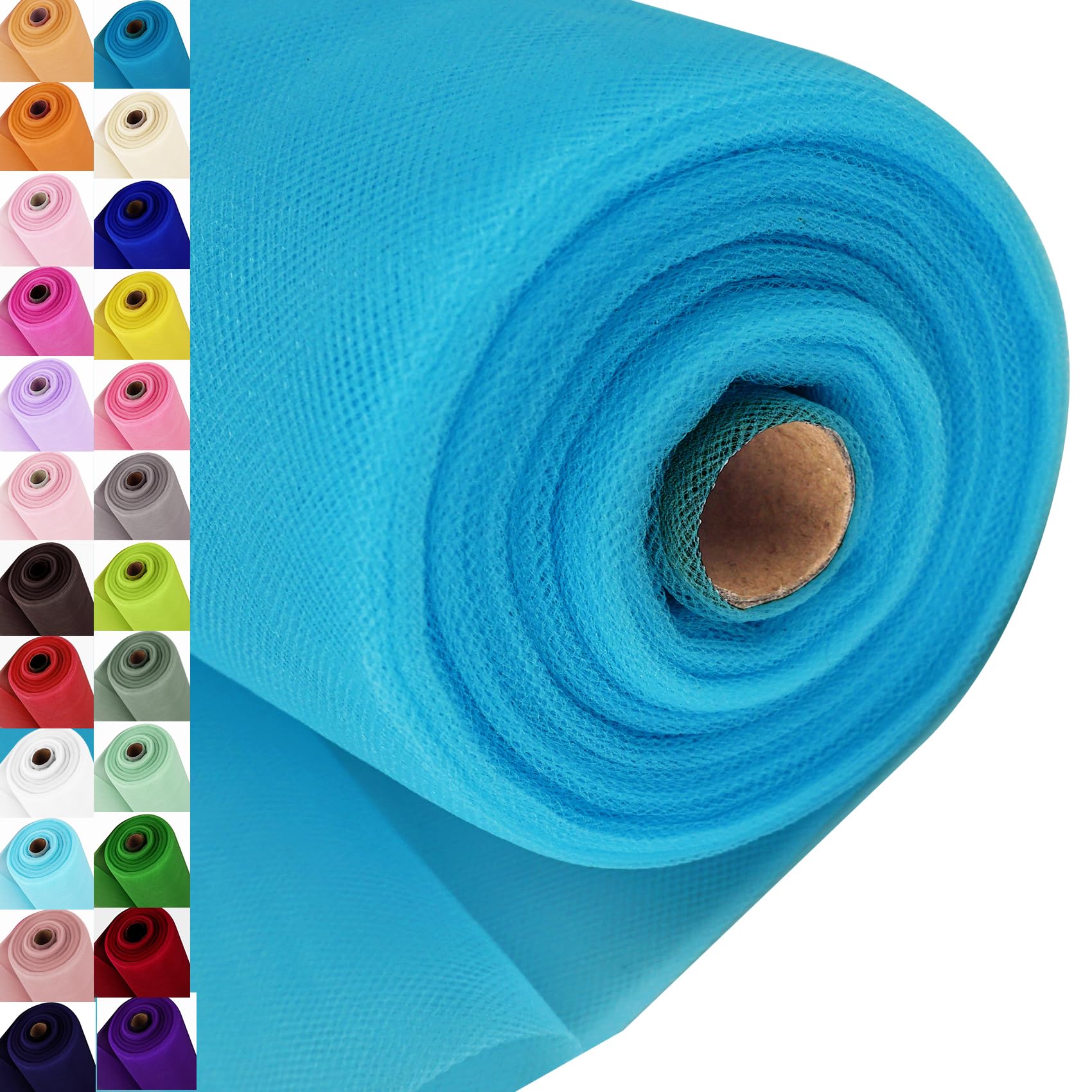 Turquoise Tulle Fabric Roll Spool Bolt