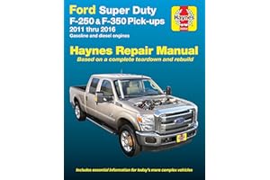 Ford Super-Duty F-250 & F-350 2WD & 4WD Gas & Diesel Engine Pick-ups (11-16) Haynes Repair Manual (Does not include F-450 or F-550 models. Includes coverage apart from specific exclusion noted)