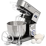 Moss & Stone Stand Mixer With LCD Display, 6 Speed Electric Mixer With 5.5 Quart Stainless Steel Mixing Bowl, Black Body Kitc