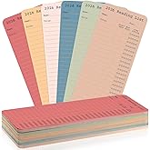 Humyoun 60 Pcs 2026 Reading Log Bookmark 3 x 7.9 Inch Reading List Bookmark Book Lovers Gifts Macaron Color Library Book Tracker Notecards for Teachers Students School Library Accessories